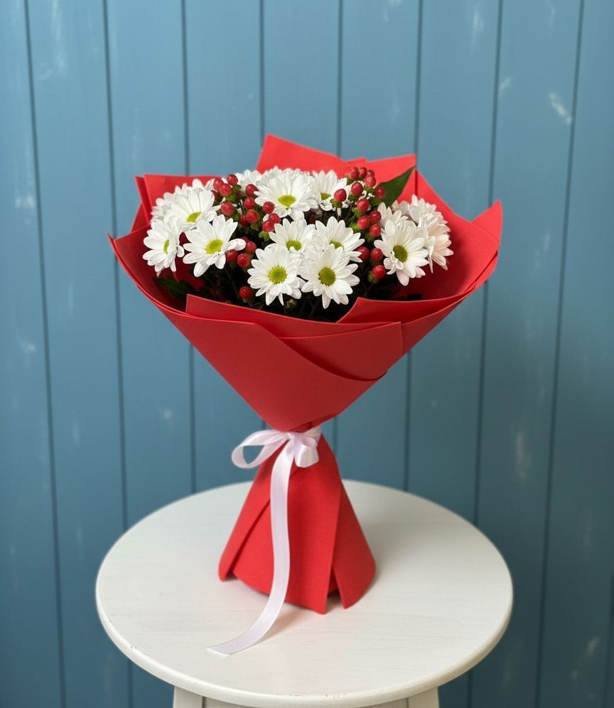 Букет цветов из: Хризантемы в Попово-Лежачах