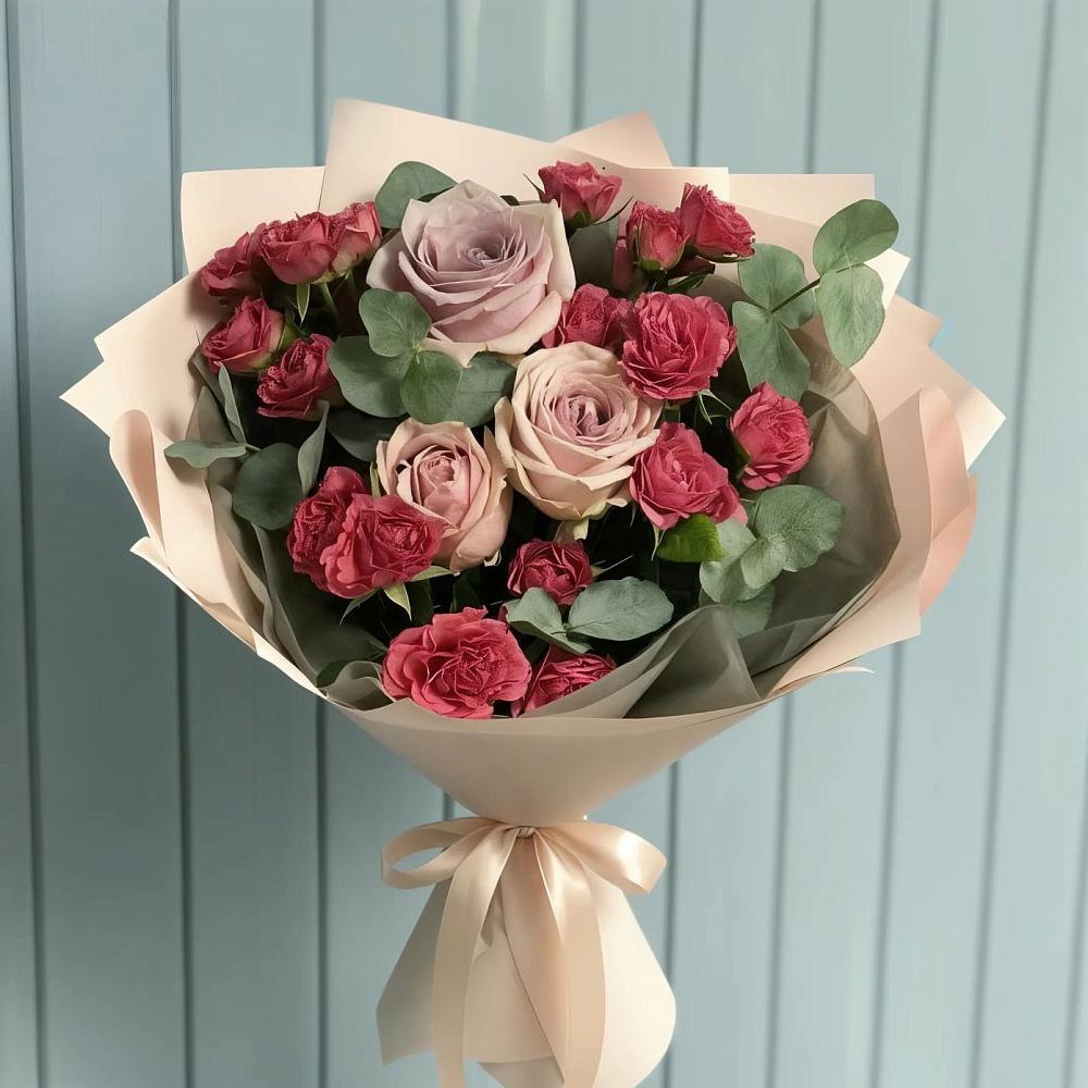 Букет цветов из: Гвоздики и Розы в Попово-Лежачах