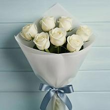 Букет 7 Белых роз Эдлесс Лав #REPLACE_PRED# Попово-Лежачах