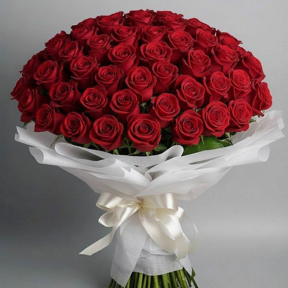 Букет 101 Красная роза Блэк Мэджик в Попово-Лежачах