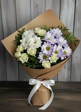 Букет цветов из:  Хризантемы и Розы в Попово-Лежачах