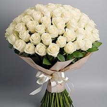 Букет 101 беля роза Белоснежка в Попово-Лежачах
