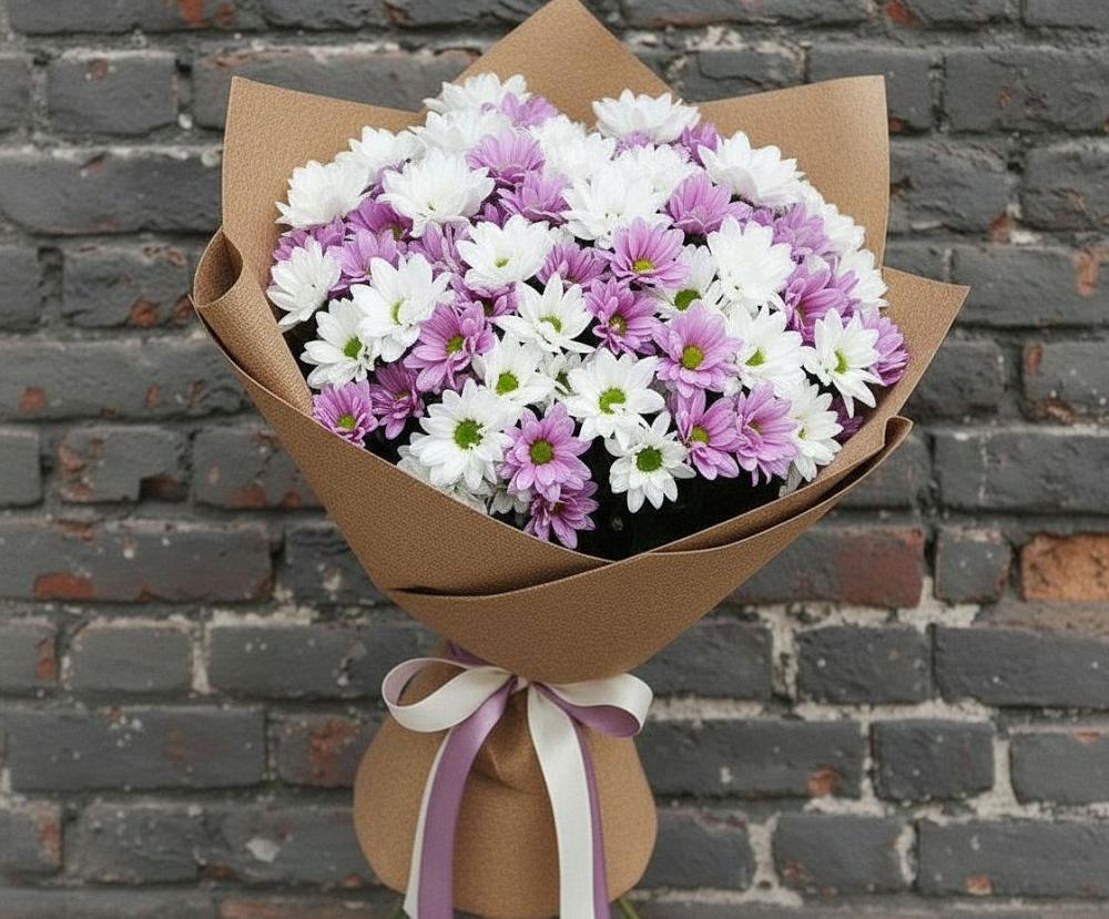 Букет цветов из: Хризантемы в Попово-Лежачах
