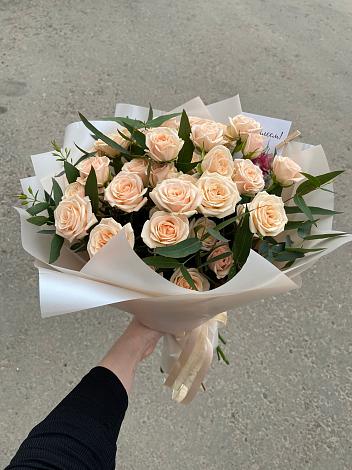 Букет Кремовые розы Латте в Попово-Лежачах