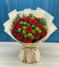 Букет цветов из:  Розы и Хризантемы #REPLACE_PRED# Попово-Лежачах