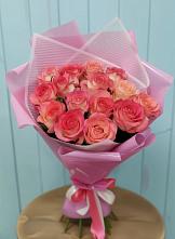 Букет 15 Розовых роз Равель #REPLACE_PRED# Попово-Лежачах