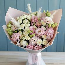 Букет цветов из:  Альстромерии и Розы в Попово-Лежачах